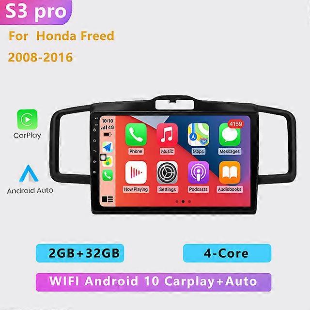2din Android auto radio player stereo radio multimedia Carplay GPS navigation For Honda Freed 1 Spike 2008 2009 2010 2011-2016