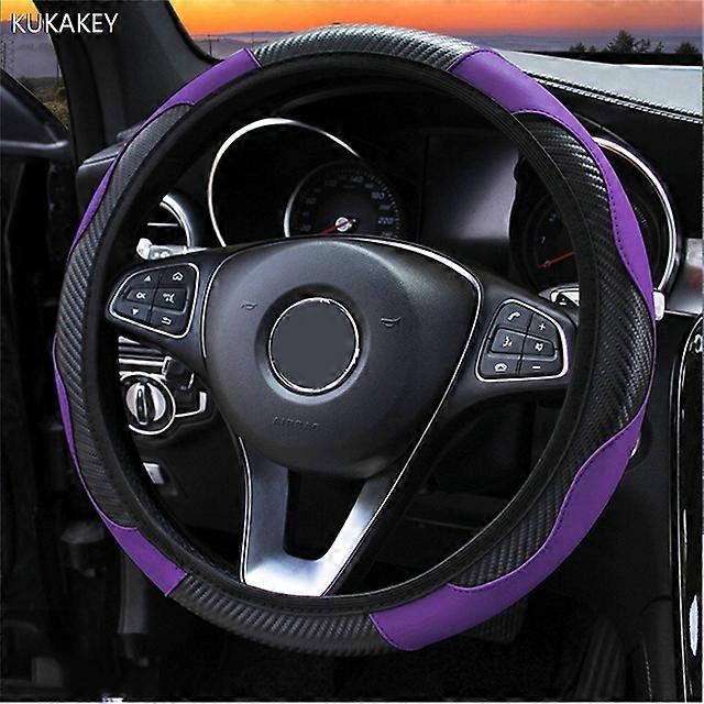 Universal Leather Car Steering Wheel Cover For Citroen C3 C4 C5 Berlingo Jumpy Picasso C1 C2 C4l DS5 Xsara Anti-Slip Dust-proof