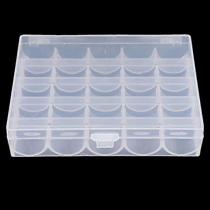 25/36 Pcs  Spools Bobbins Sewing Machine Empty Bobbin Case Organizer Storage Box