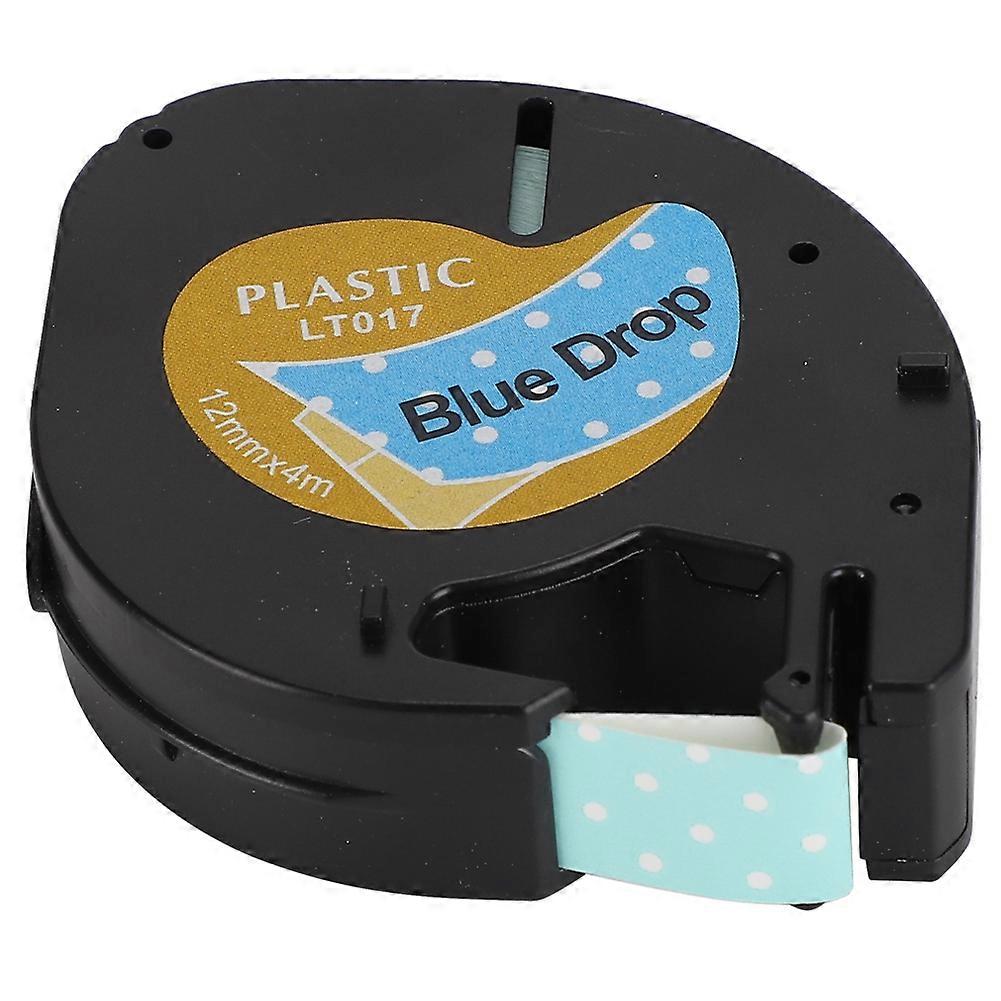 12mm Thermal Paper Label Tape Blue Drop Sticker for Dymo with Window Peel Design