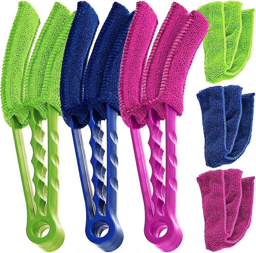 Set of 3 feather dusters for blinds, air conditioner - with 3 microfiber sleeves