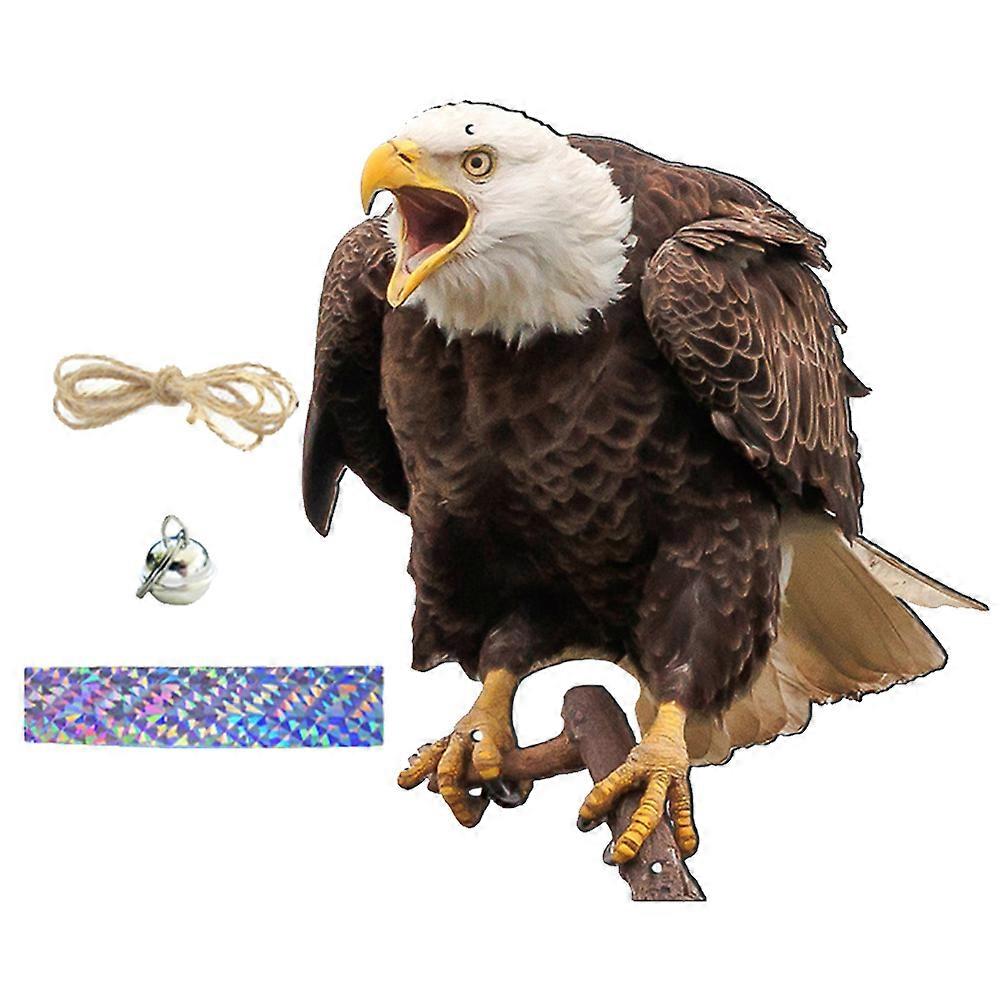 1 Set Garden Bird Deterrent Hanging Decor Bird Deterrent Owl Ornament with Bell Decor for Tree