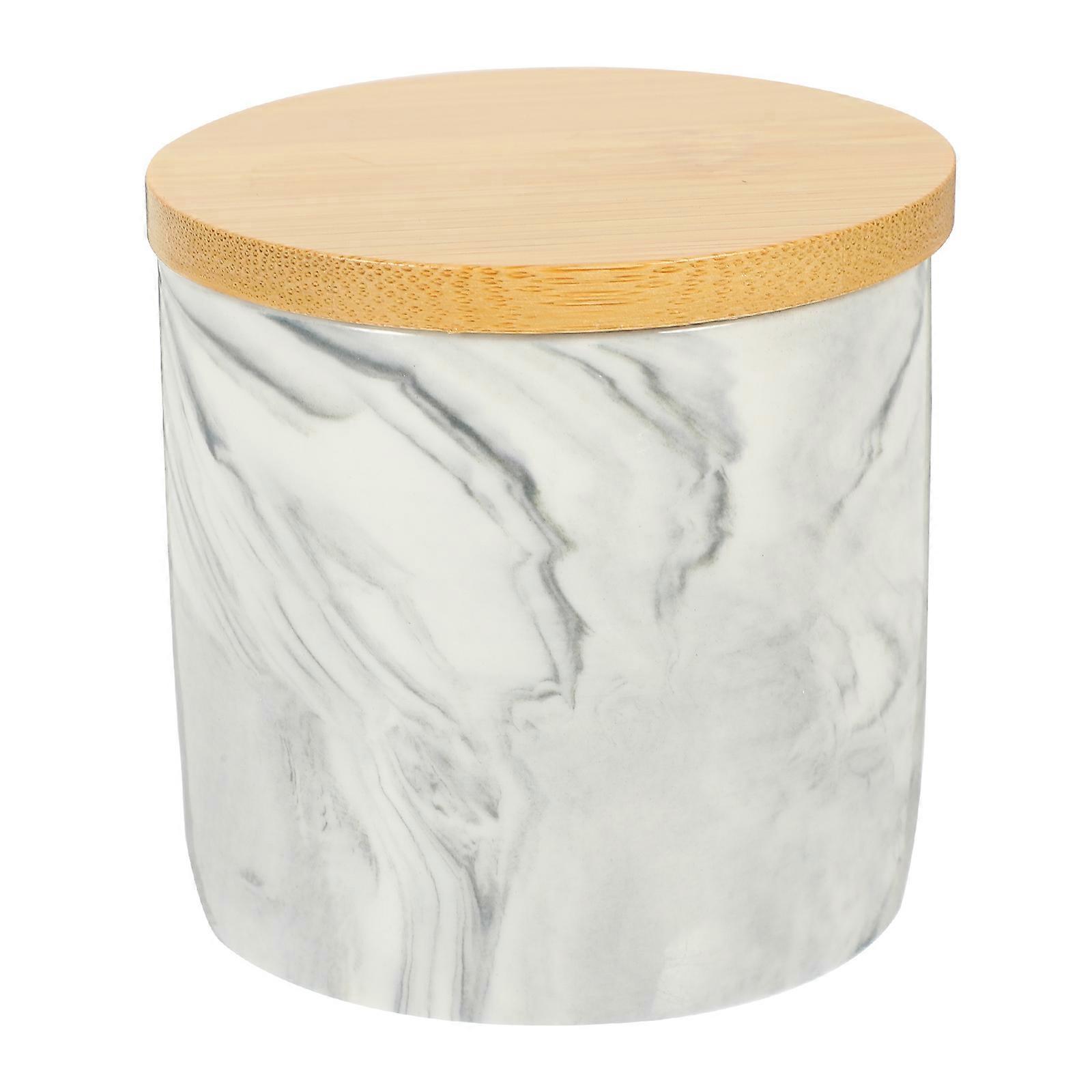 Countertop Salt Container Kitchen Food Storage Jar Ceramic Coffee Canister