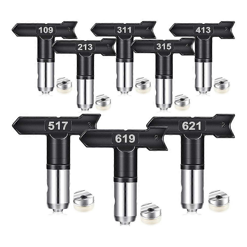 8 Pieces Paint Sprayer Tips Reversible Spray Tip Airless Spray Nozzles Tips Airless Sprayer for Hom