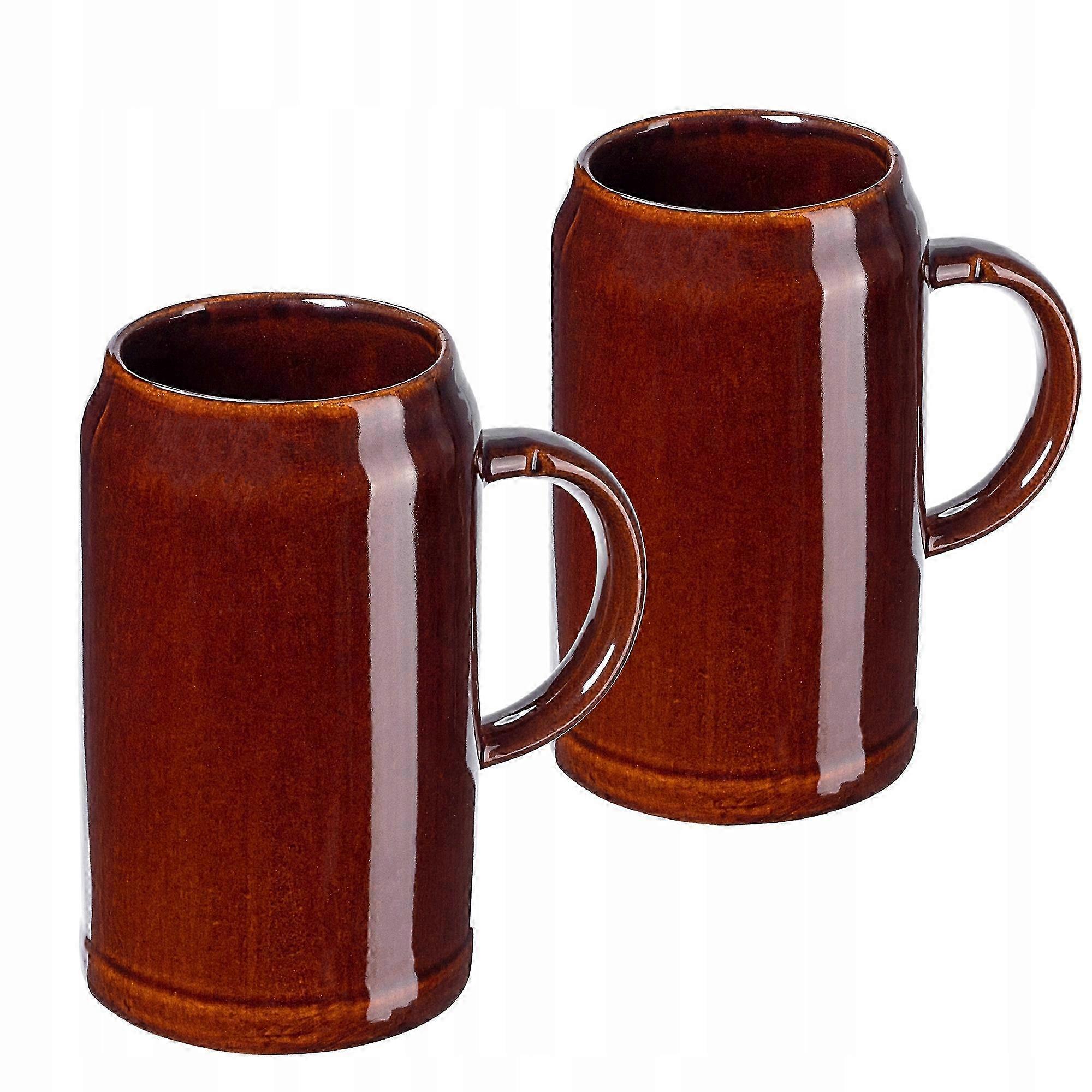 Chope à bière KADAX 1L Tasses en grès 2pcs Cadeau