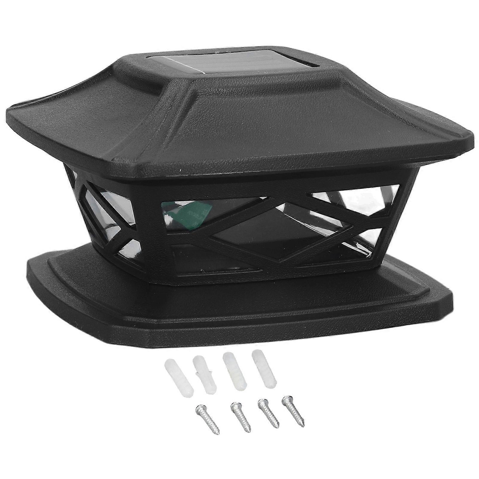 2set Solar Post Lights LED Lamp Beads 2 Color Lighting Rechargeable IP44 Waterproof PC Shell Fence Lights for Outdoor