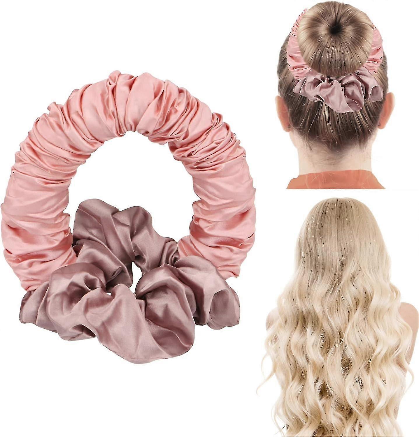 Heatless Curlers Headband, Lazy Hair Rollers Overnight Curls Headband(blue) - Ya