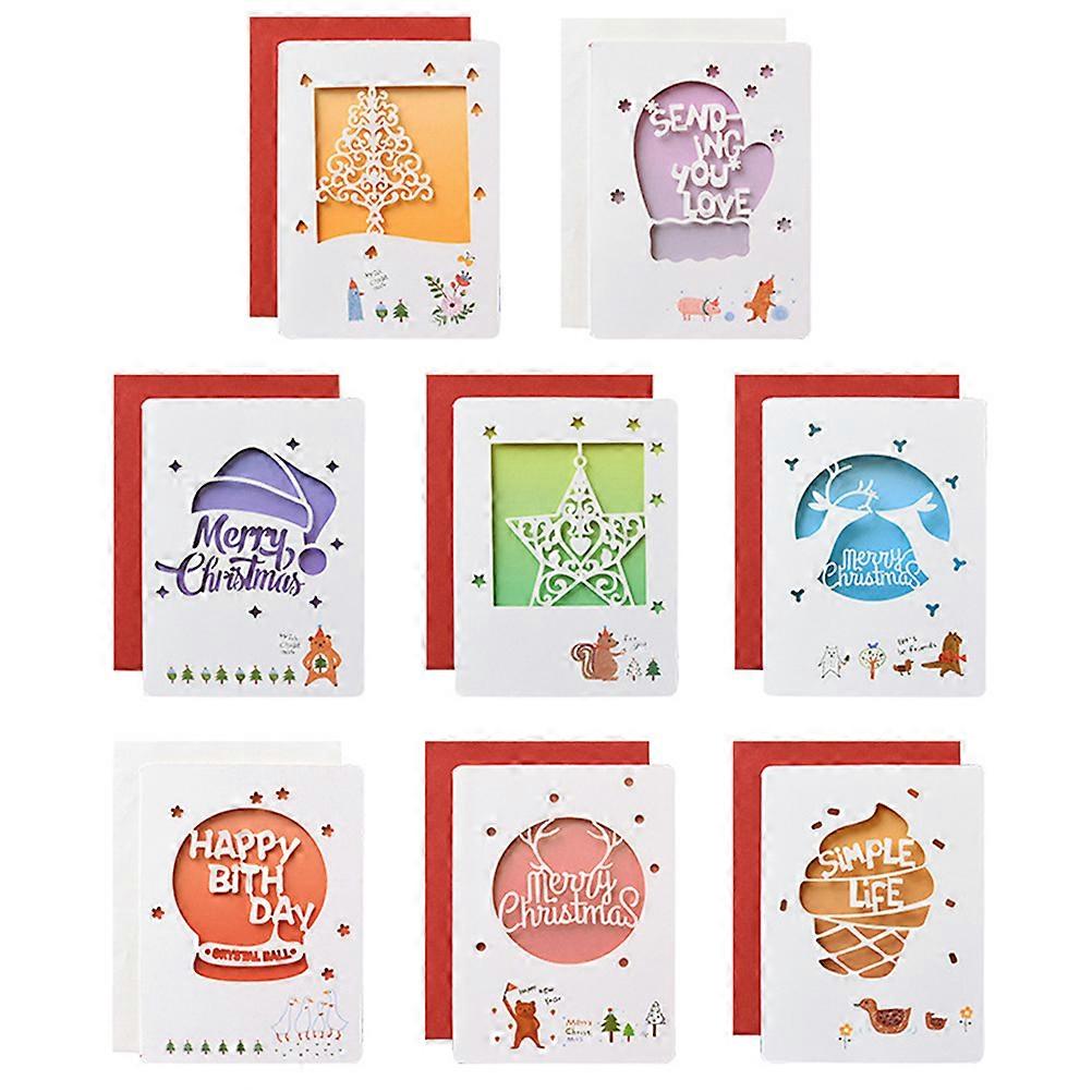 1 Set Christmas Congratulation Blessing Gift Greeting with Envelope