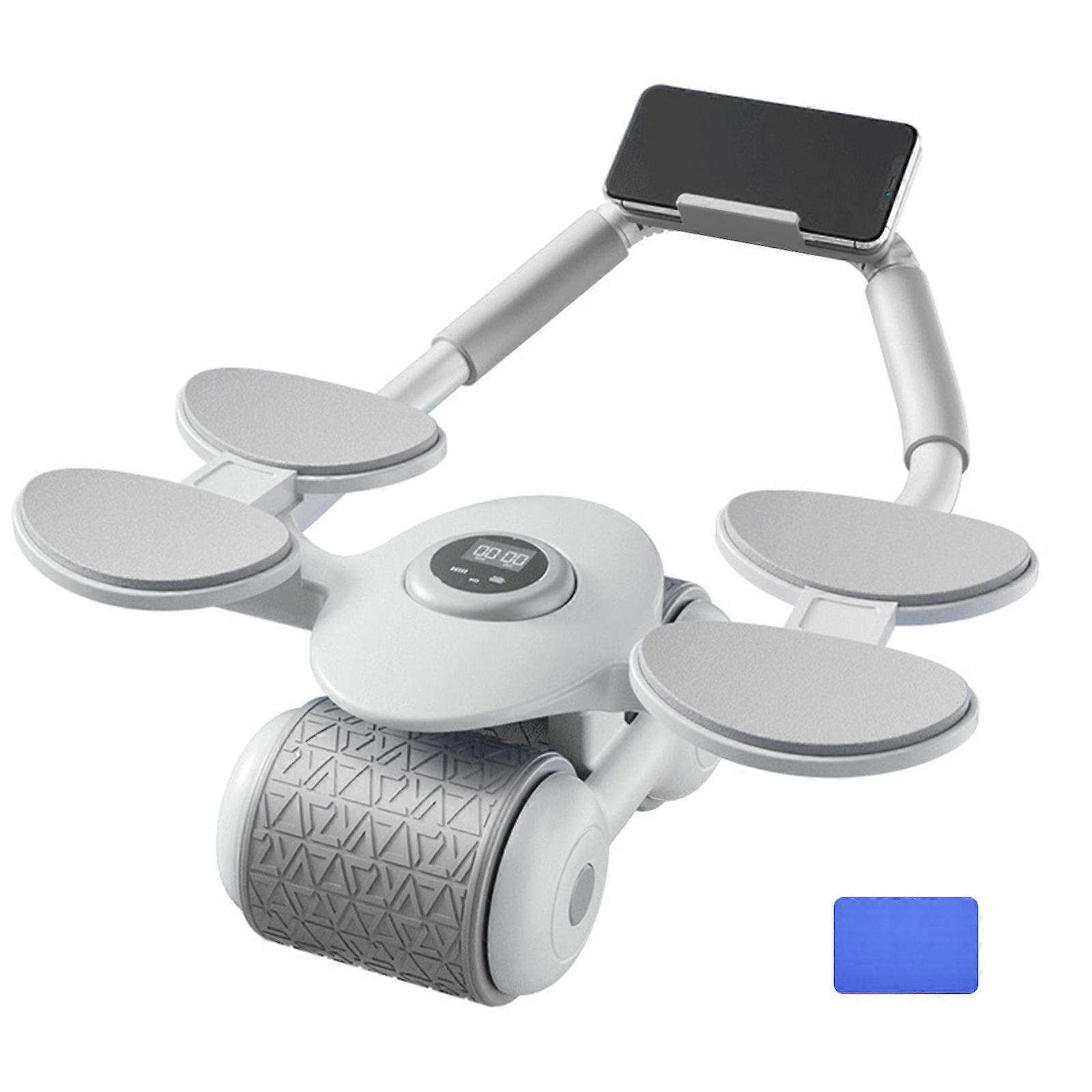 Ab Abdominal Roller Wheel for Core Trainer Elbow Support Auto Rebound
