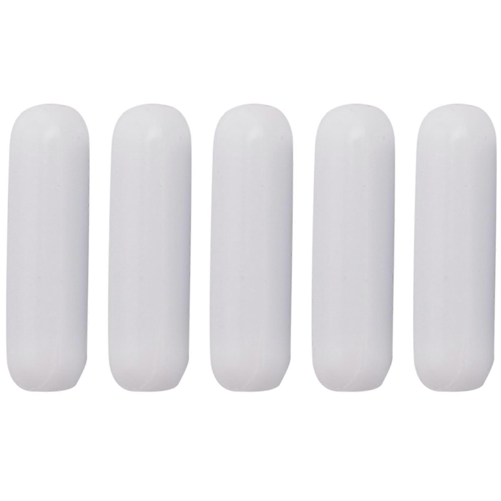 5 Pcs 25mm(1 Inch) PTFE Magnetic Stirrer Mixer Stir Bar,White Color,Laboratory Bar,Stir Plate Bar,7mm25mm Stir Bars