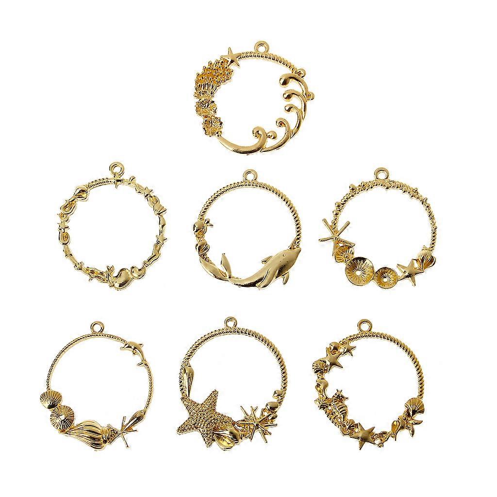 Seashell Round Blank Pendant for DIY Supplies Table Craft Mold DIY Kit