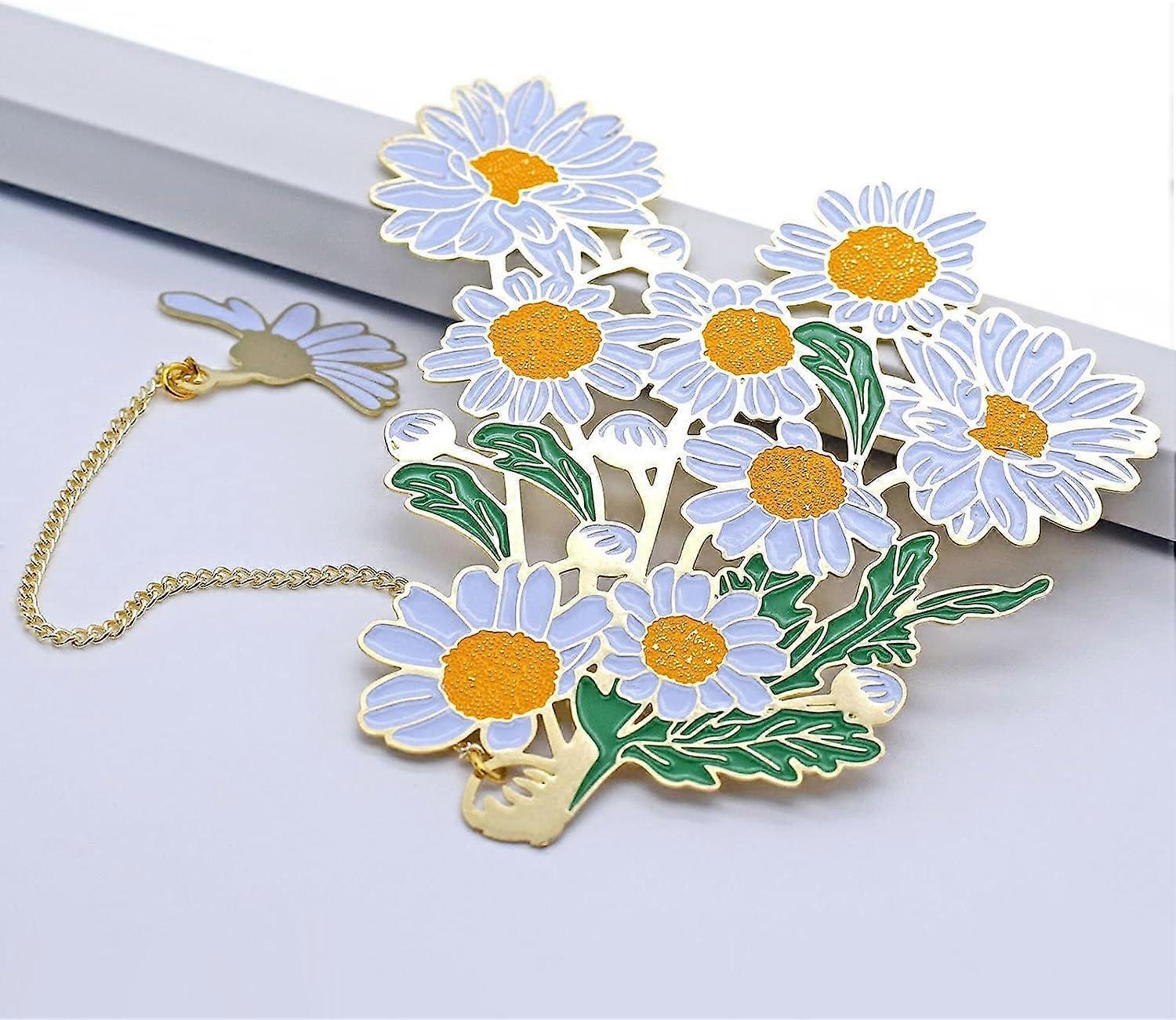 Pretty Daisy Metal Bookmarks for Women Cute Flower Bookmarks Ideal Gifts for Book Lovers Best Friend