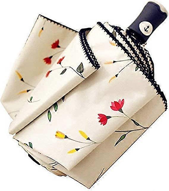 Sun umbrella compact folding travel umbrella with windproof automatic opening and closing function