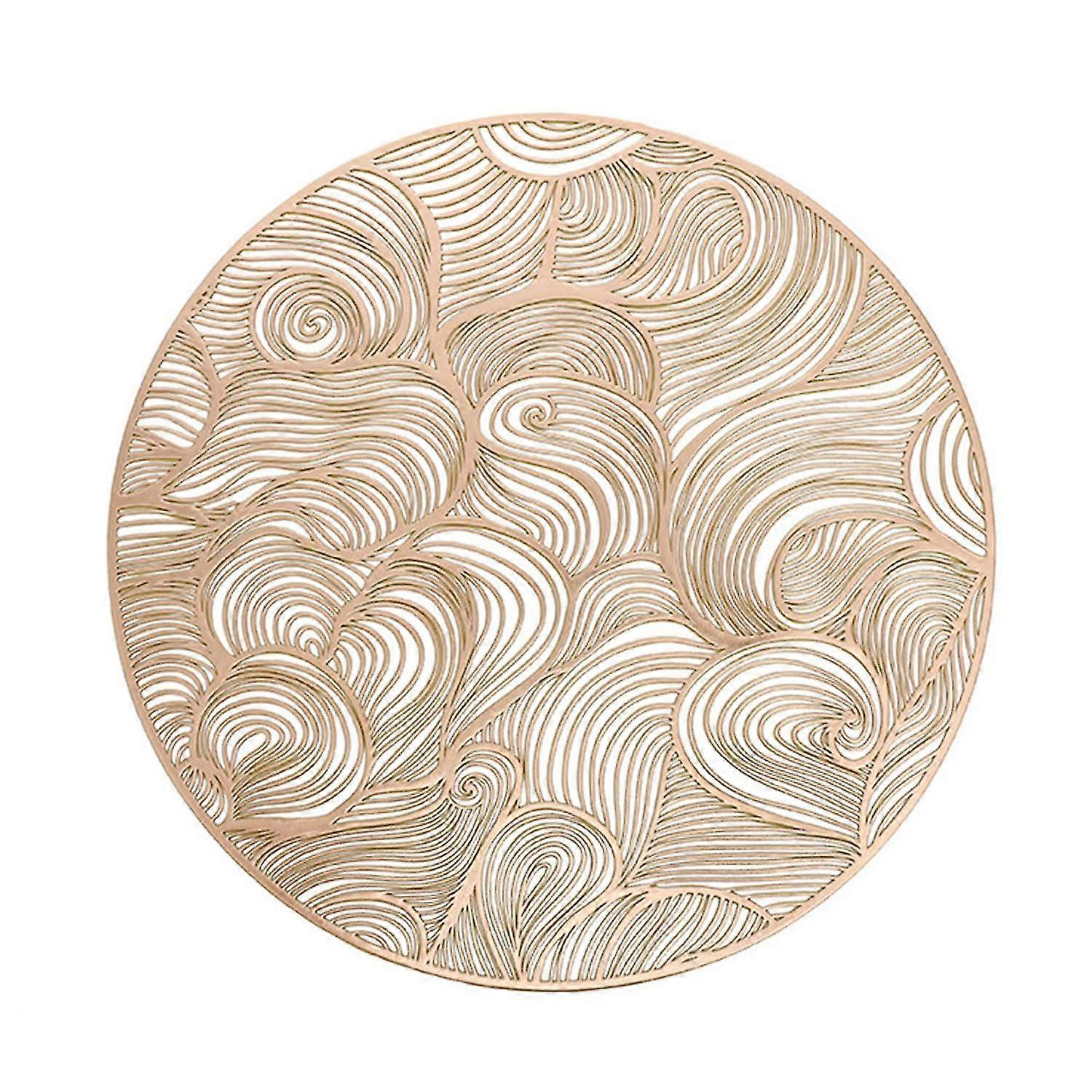 Decorative Placemat Delicate Hollow Exquisite Round Table Mat Pad for Daily Use