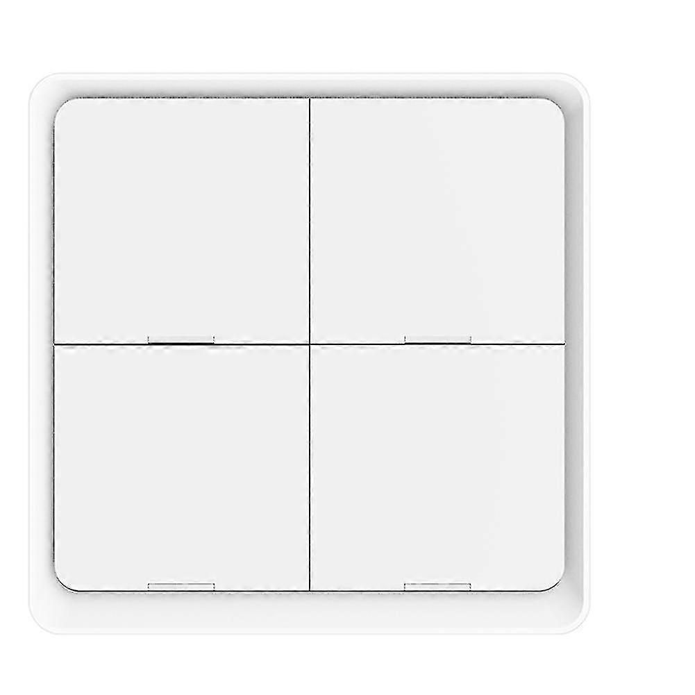 4 Gang Tuya Zigbee Wireless 12 Scene Switch Push Button Controller Battery Powered Automation Scena-