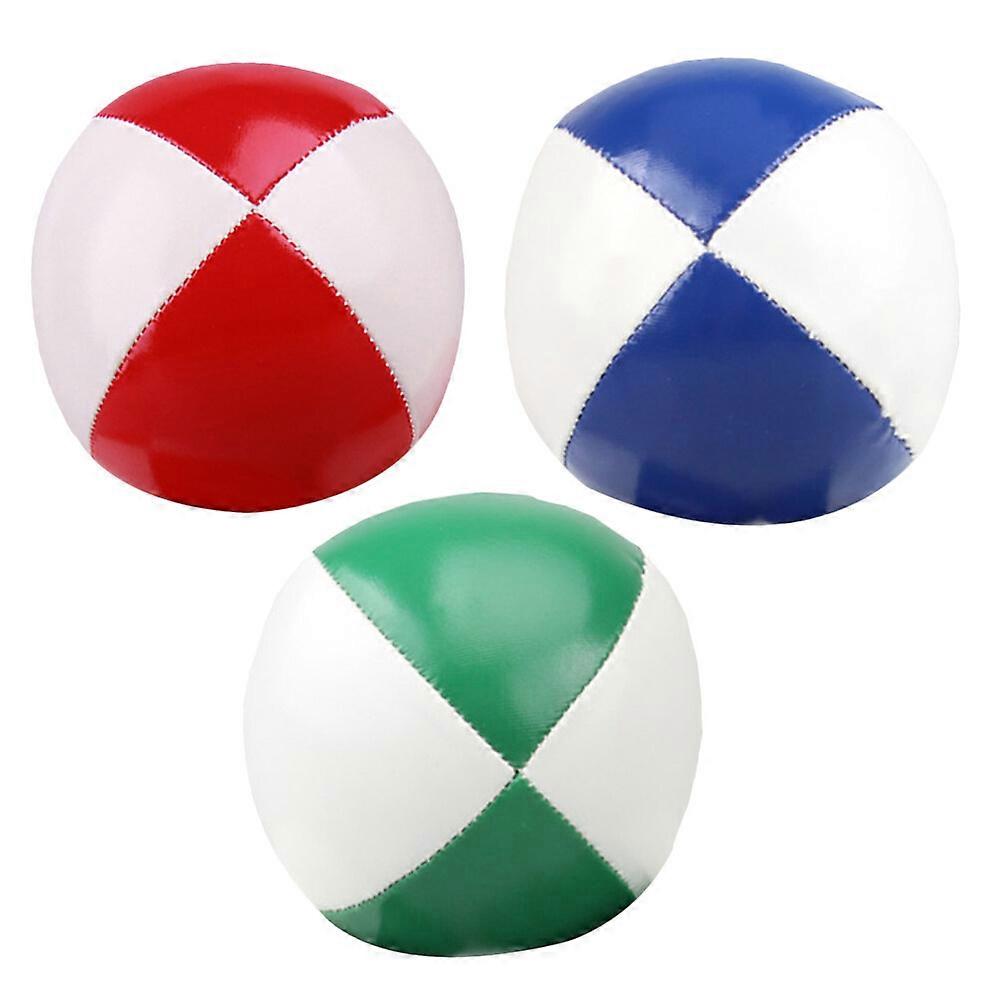 3pcs PU Acrobatics Balls Fun Juggling Balls Fine Stitching Balls Kids Interactive Balls for Children Assorted