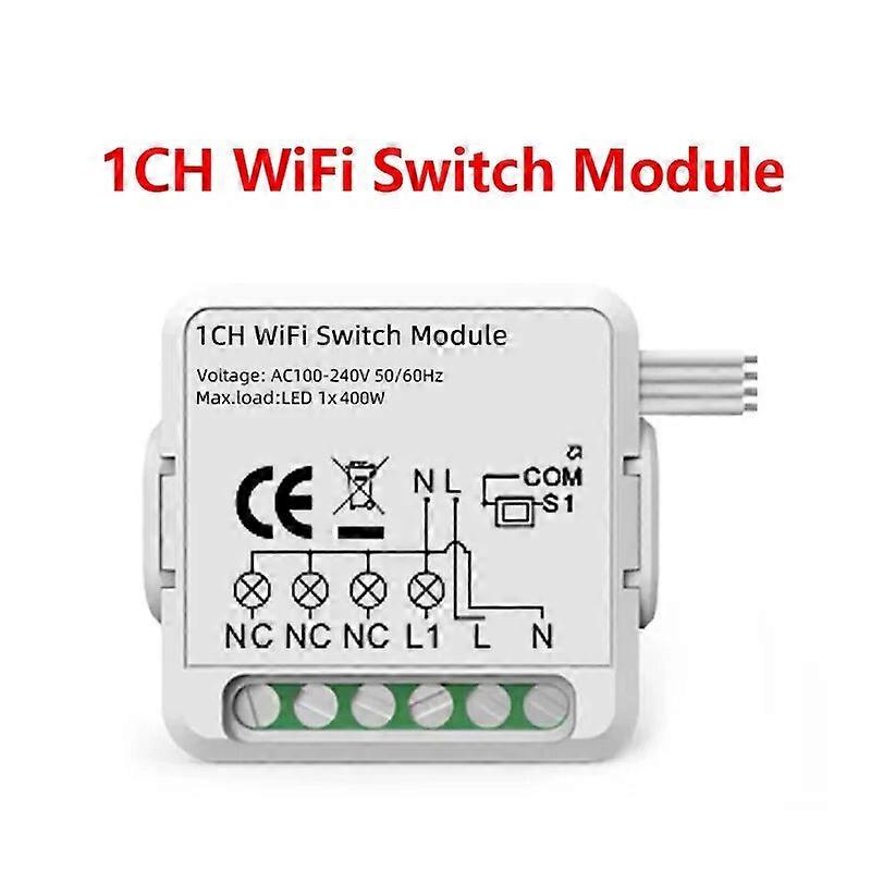 Tuya Smart Wifi/ZigBee Switch Module Smart Home DIY Breaker 1 2 3 4 Gang Supports 2 Way Control Works with Alexa Google Home