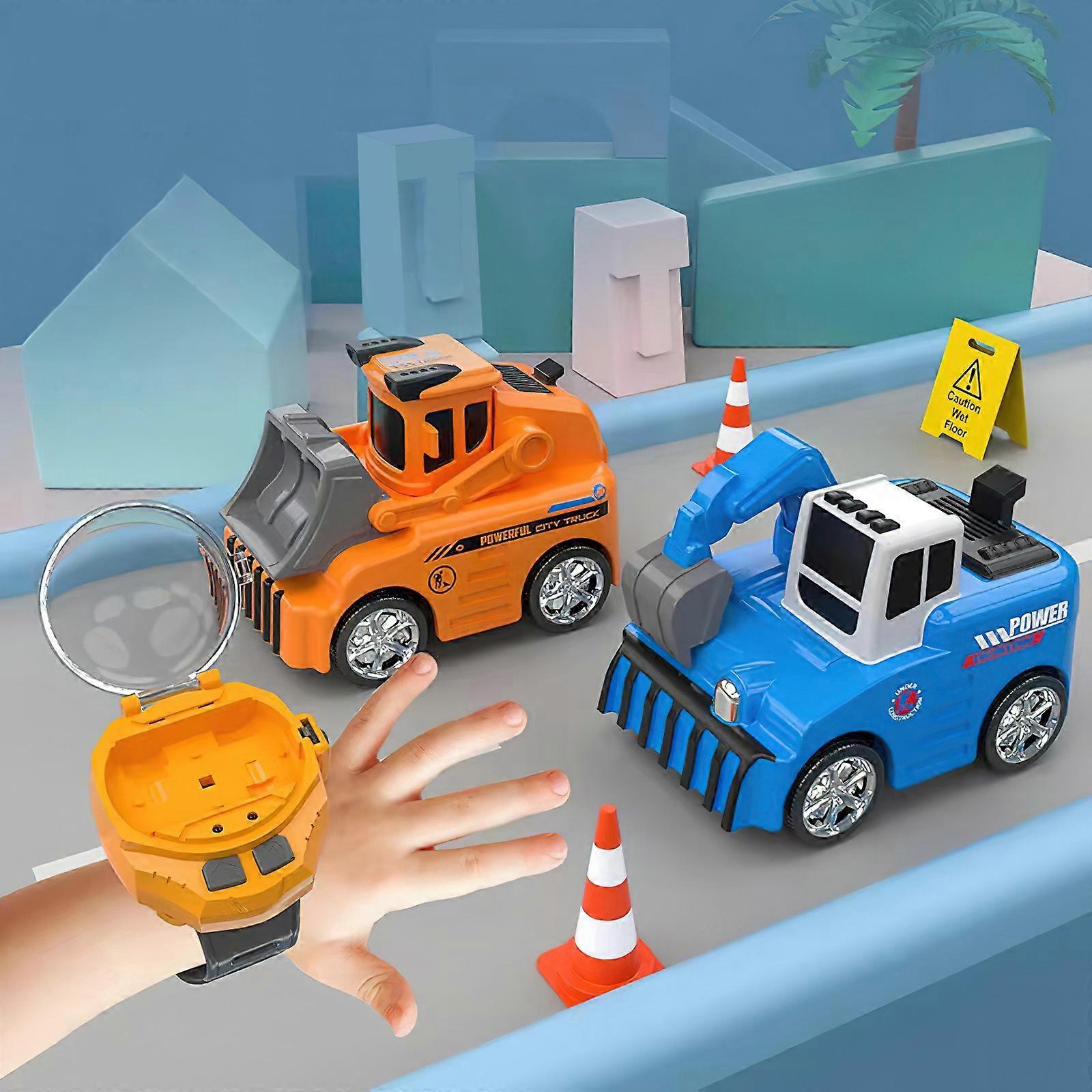 15%OFFFun充電式時計RCカーおもちゃ、2.4GHzリモートコントロールブルドーザーカーウォッチキッズ