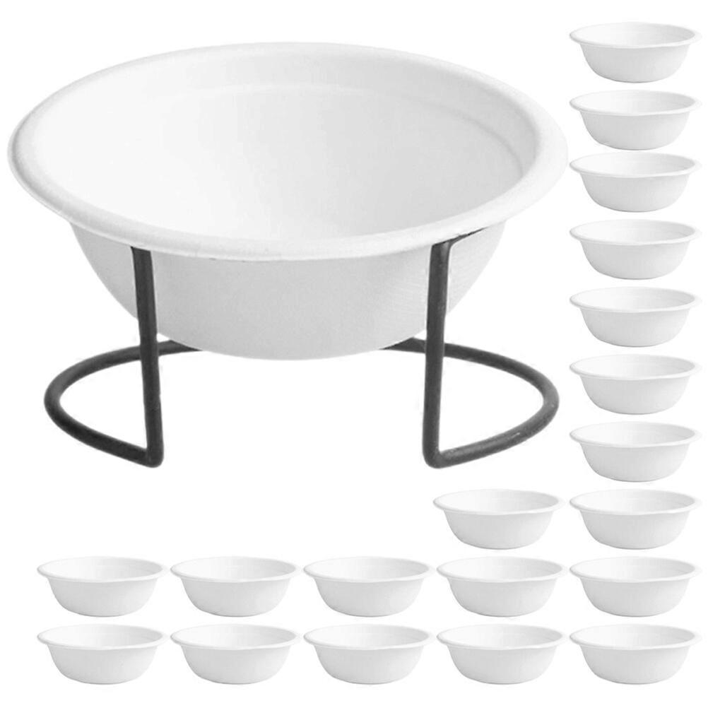 1 مجموعة الأليفة أوعية التغذية المتاح الرطب الجاف للحيوانات الأليفة الغذاء وعاء تغذية المياه مع الرف