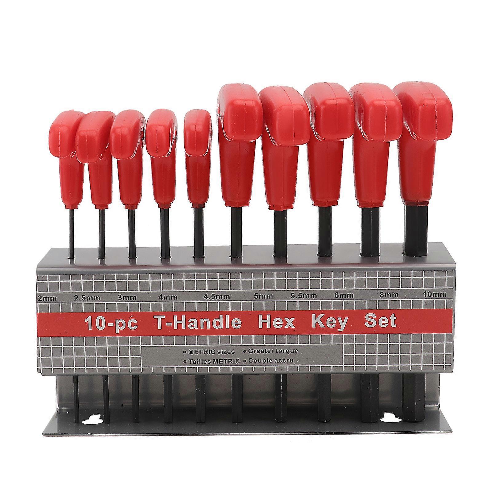 Alan Wrenchsets Juego de llaves hexagonales Soporte Llave hexagonal con mango en T Juego de llaves métricas Sae Llave hexagonal con barra en T Destornillador hexagonal con mango en T