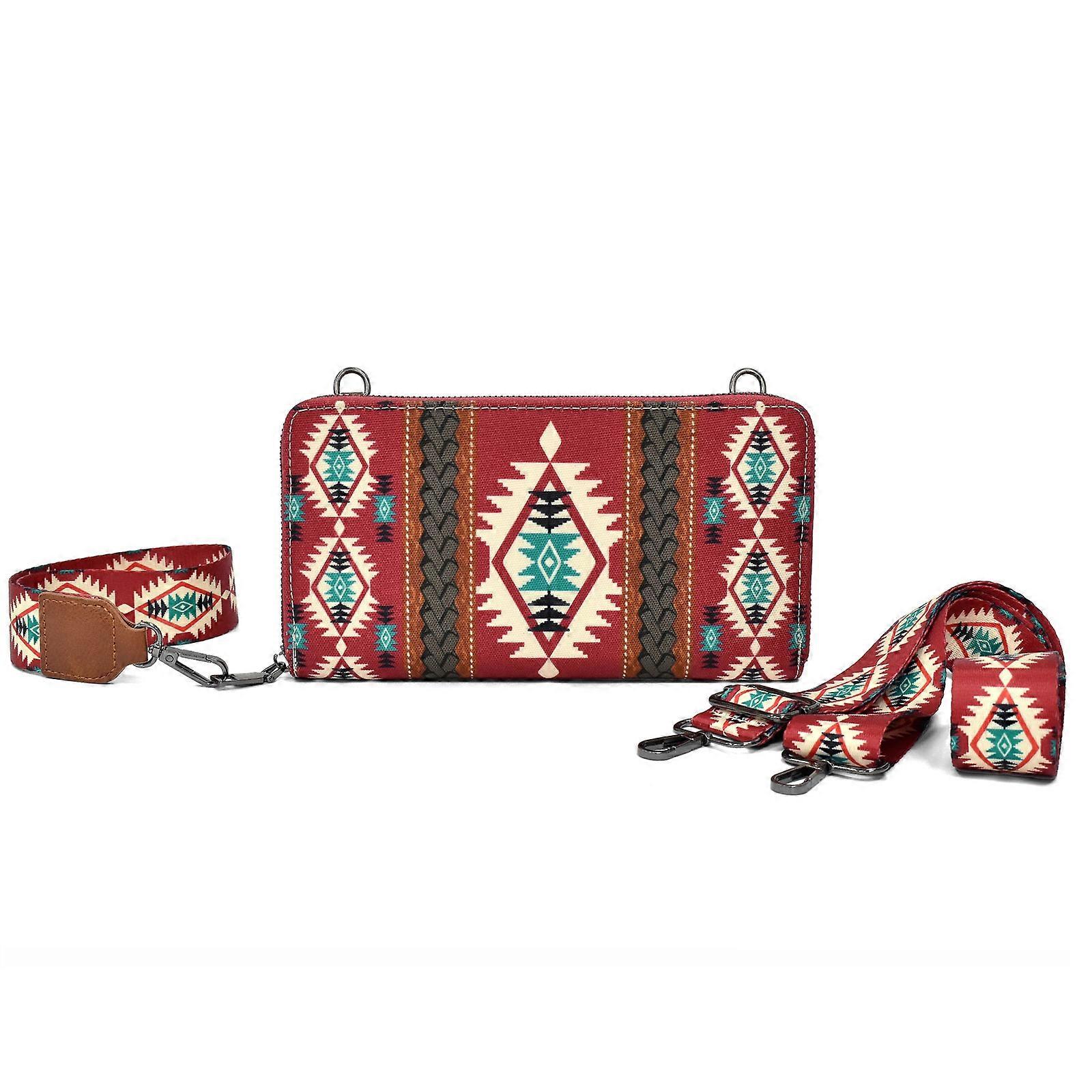 ארנק ארנק לנשים ארנק מצמד אצטקי מערבי ארנק עם מחזיק כרטיס אשראי, 50% הצעה