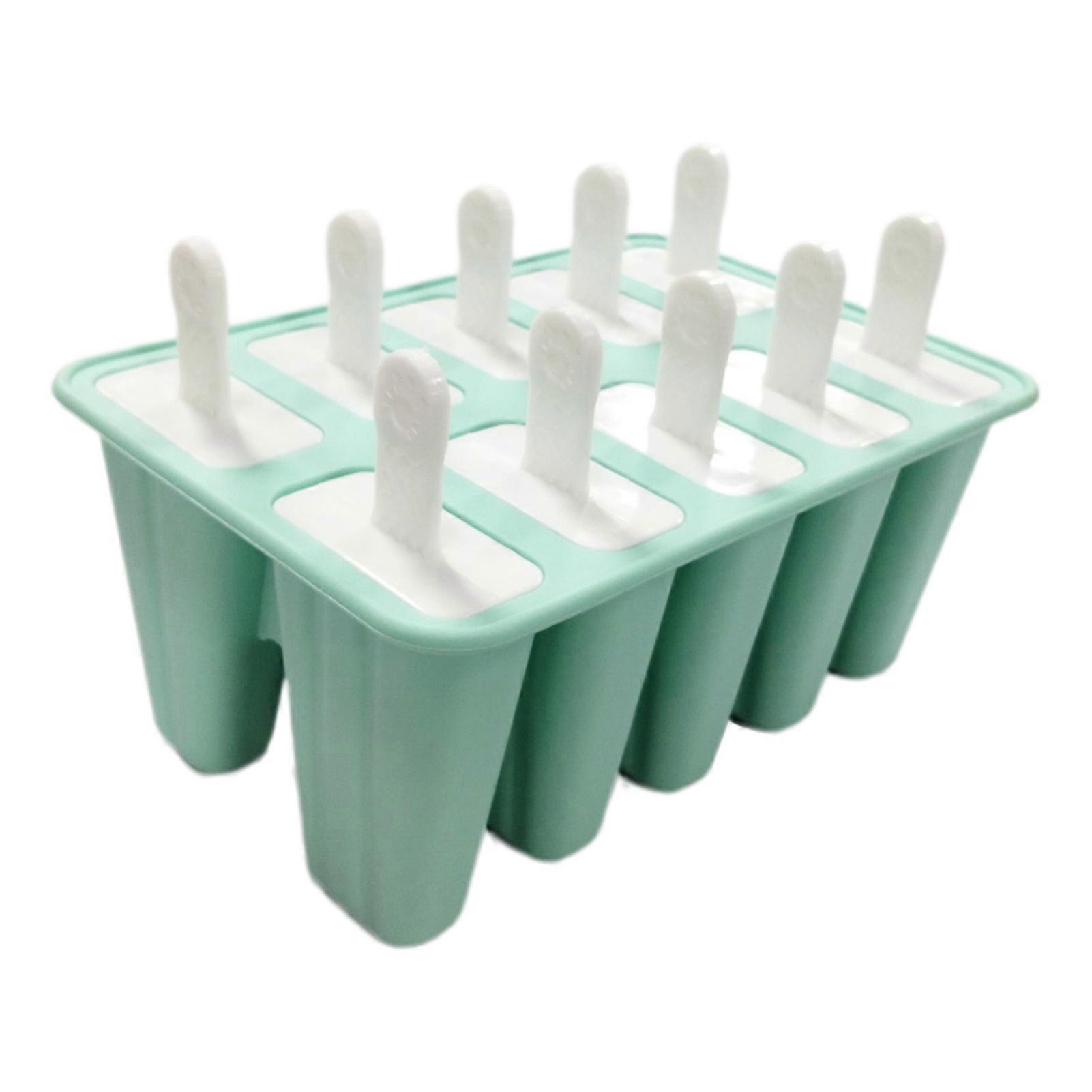 Popsicle Mold 6/10 Compartments Leakproof Food Grade Silicone Reusable Non-sticky Easy Release Flexible DIY Ice Pop Mould with Brush And Funnel Jikaix