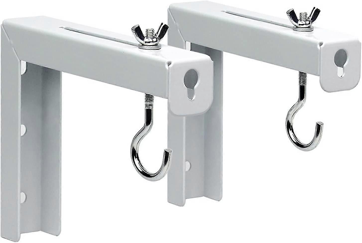 Universal Projector Screen L-bracket Wall Hanging, Adjustable Extension With Hook Manual, Wall Or Ceiling Mount - Includes Hooks And Hardware2pcs)