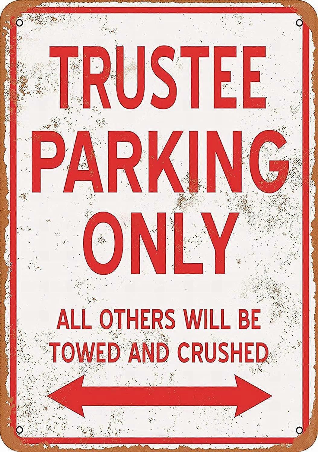 8 x 12メタルサイン - 受託者駐車場のみ - ヴィンテージウォールデコレーションアート
