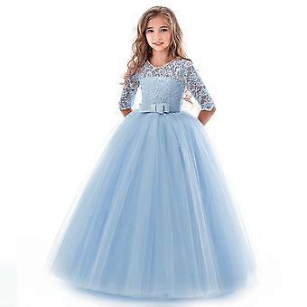 open lace back dress Ball-Gown/Princess Off-the-Shoulder Beaded Tulle Girl Party Dresses wi –  Lavetir UK main image 1