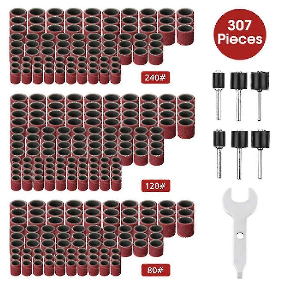 307 Pcs Drum Sander Set Sanding Drum Kit,sanding Band Sleeves