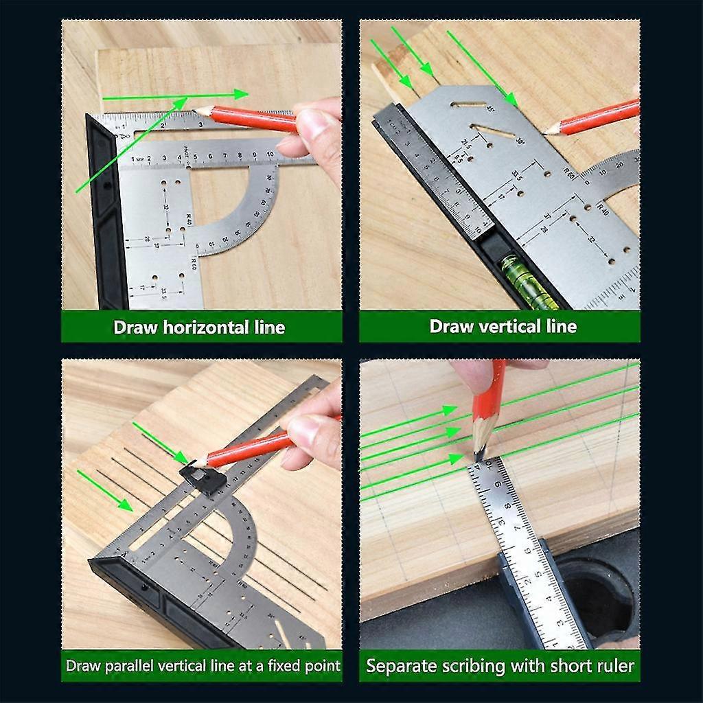 Triangle Ruler Measuring Woodworking Square Triangle Angle Protractor Measuring