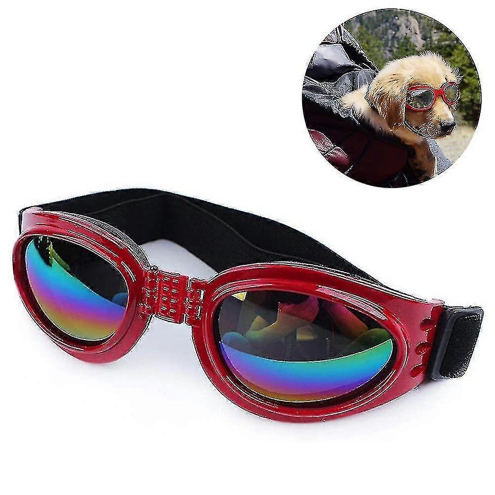 Pet Sunglass With Strap, Dog Uv Glasses With Chin Strap Adjustable, Anti-fog & Windproof Pet Goggles