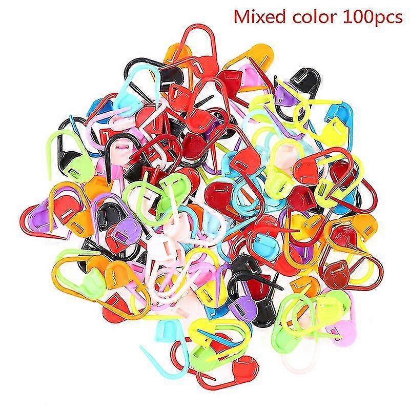 100 Pcs Mixed Color Marker Small Pin Plastic Knitting Hook Knitting Tool