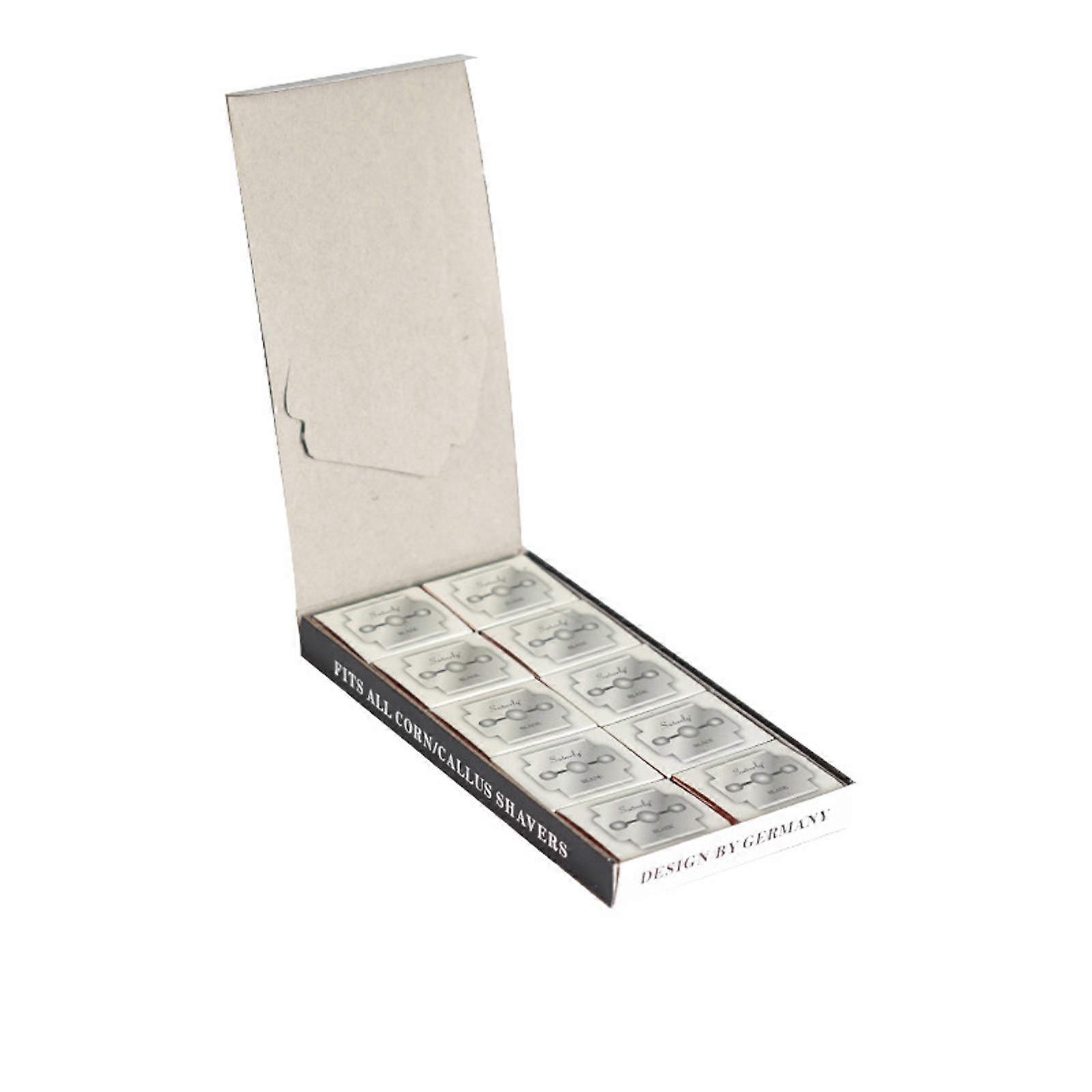 100 Adet / Kutu Nasır Tıraş Makinesi Yedek Bıçak Ölü Cilt Mısır Sökücü Nail Art Pedikür Bıçakları Paslanmaz Çelik Ayak Bakım Aracı