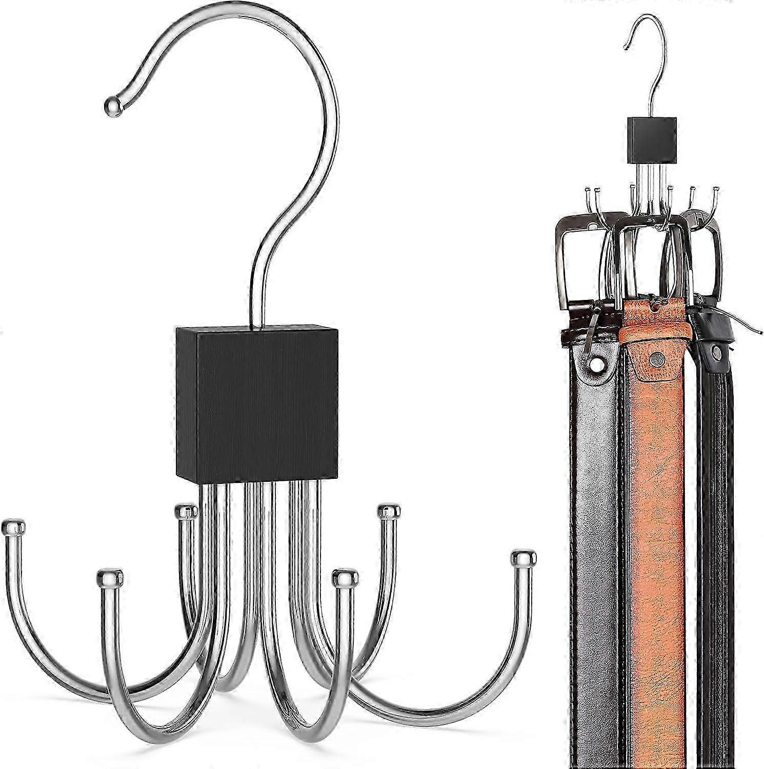 Belt Storage Rack, 360 Rotating Wardrobe Belt Storage Bag