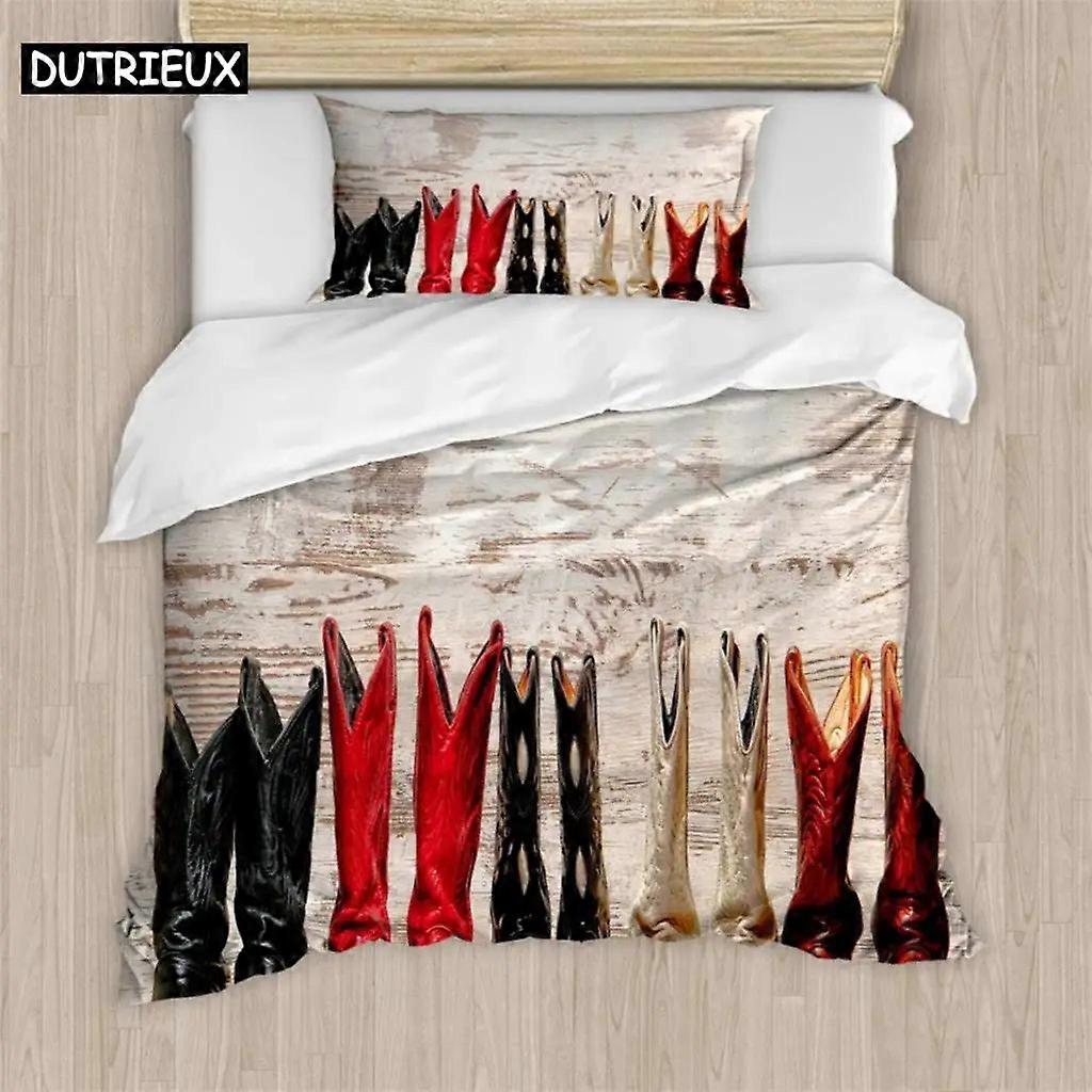 a2087 Bed Sheets Assortment of boots Bedding Sets  Digital Printing Custom Quilt Duvet Cover Set  Home  Quilt Pillowcase3-Piece Bedding Set (1 Duvet C