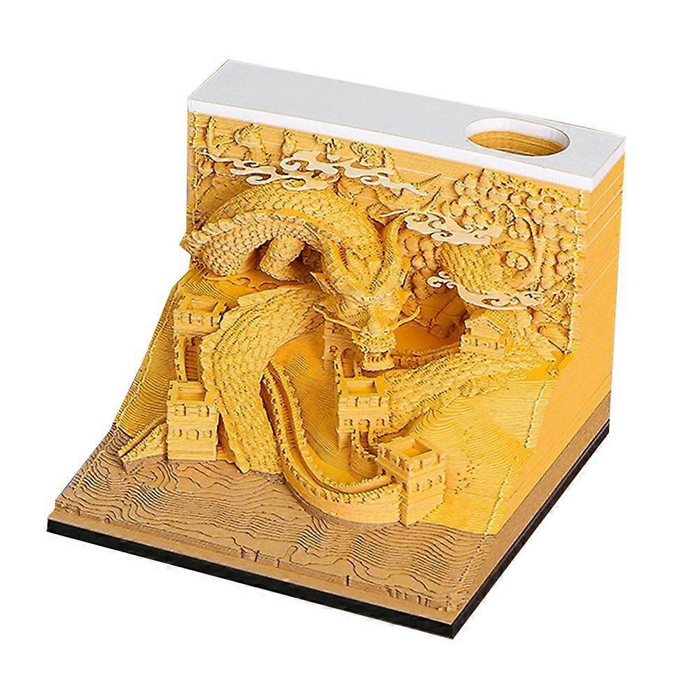3D Dragon Engraving Note Lamp Blessing Good Luck Memo Pad Sticky Note Lamp Decorative Dragon Notepad Desktop Decoration