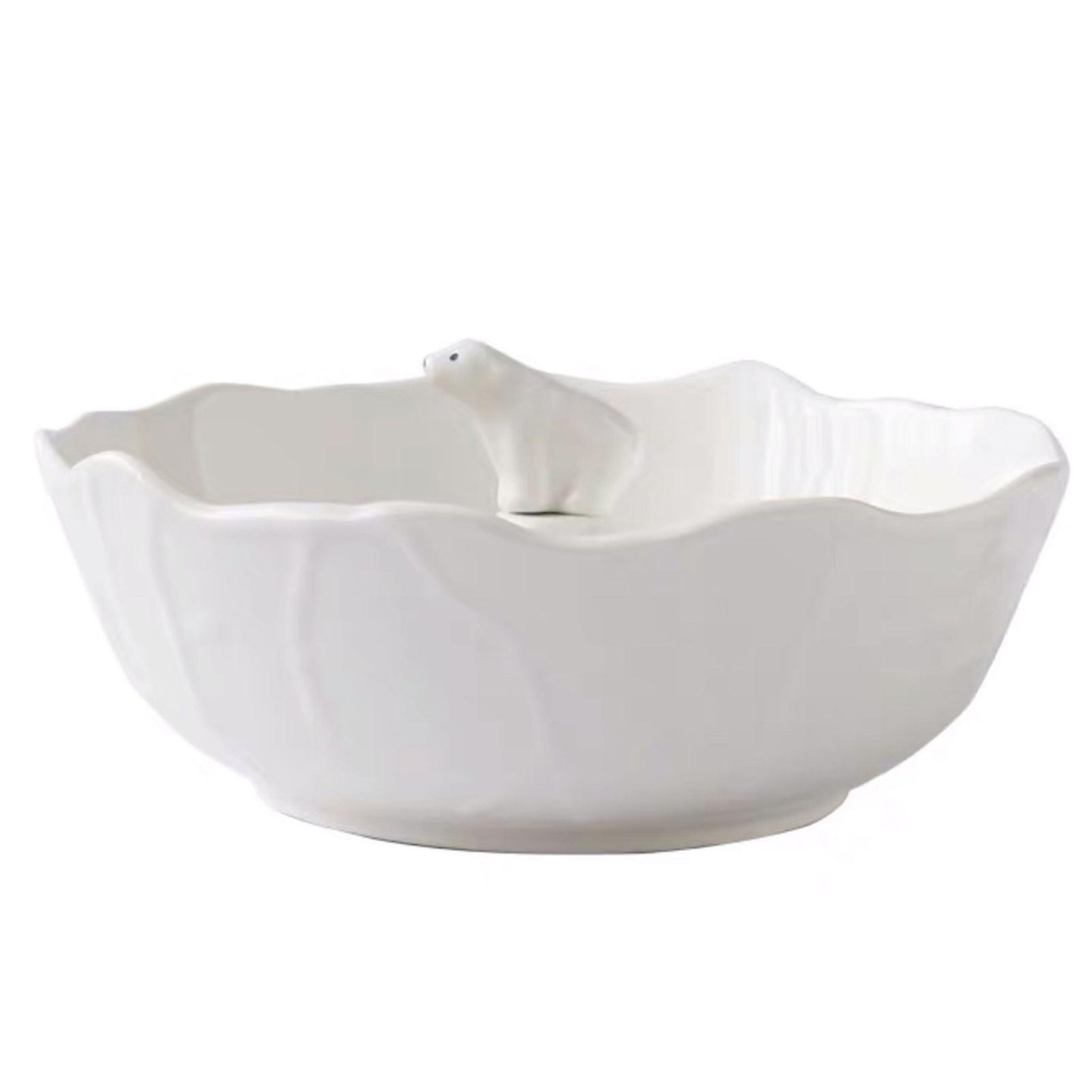 Japanese Style Pasta Bowls Cute Polars Bear Soup Bowl Large Salad Mixing Bowl Container for Family