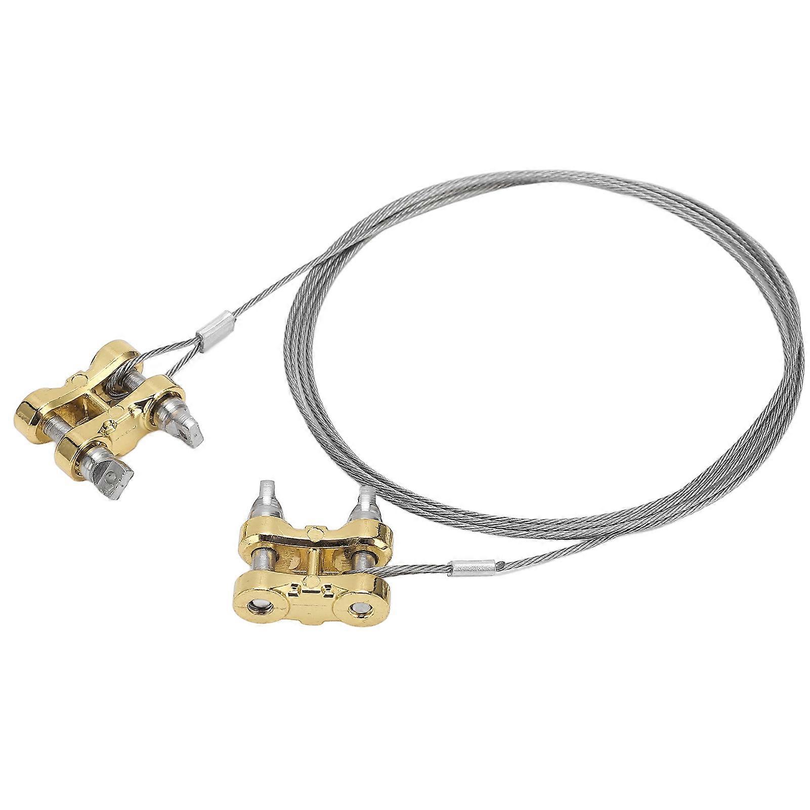 RC Tow Rope Kit Simulation Trailer Chain Tow Rope with Bumper Tow Hook for 1/10 RC Car Truck CrawlerGold