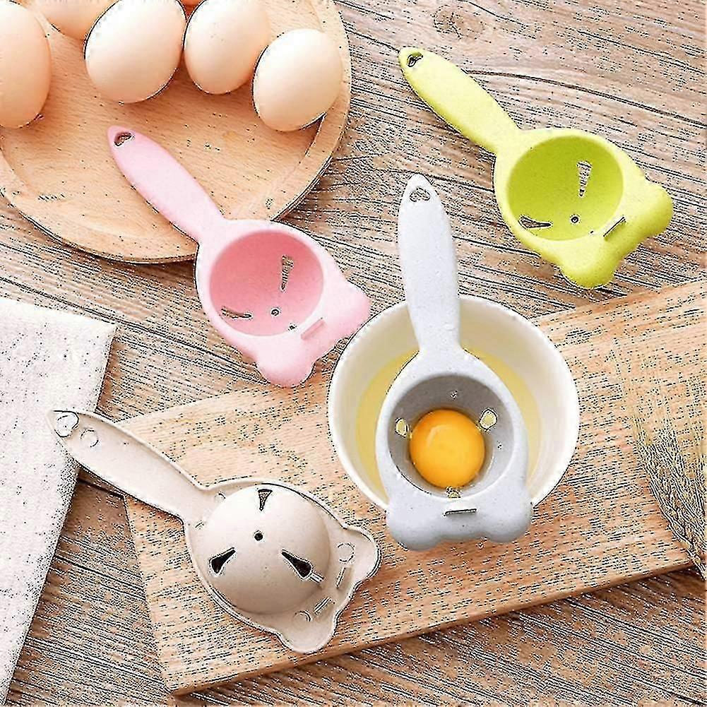 Pcs Egg Yolk Separator Tool Suction Divider Wheat Straw Cooking Tool(green)