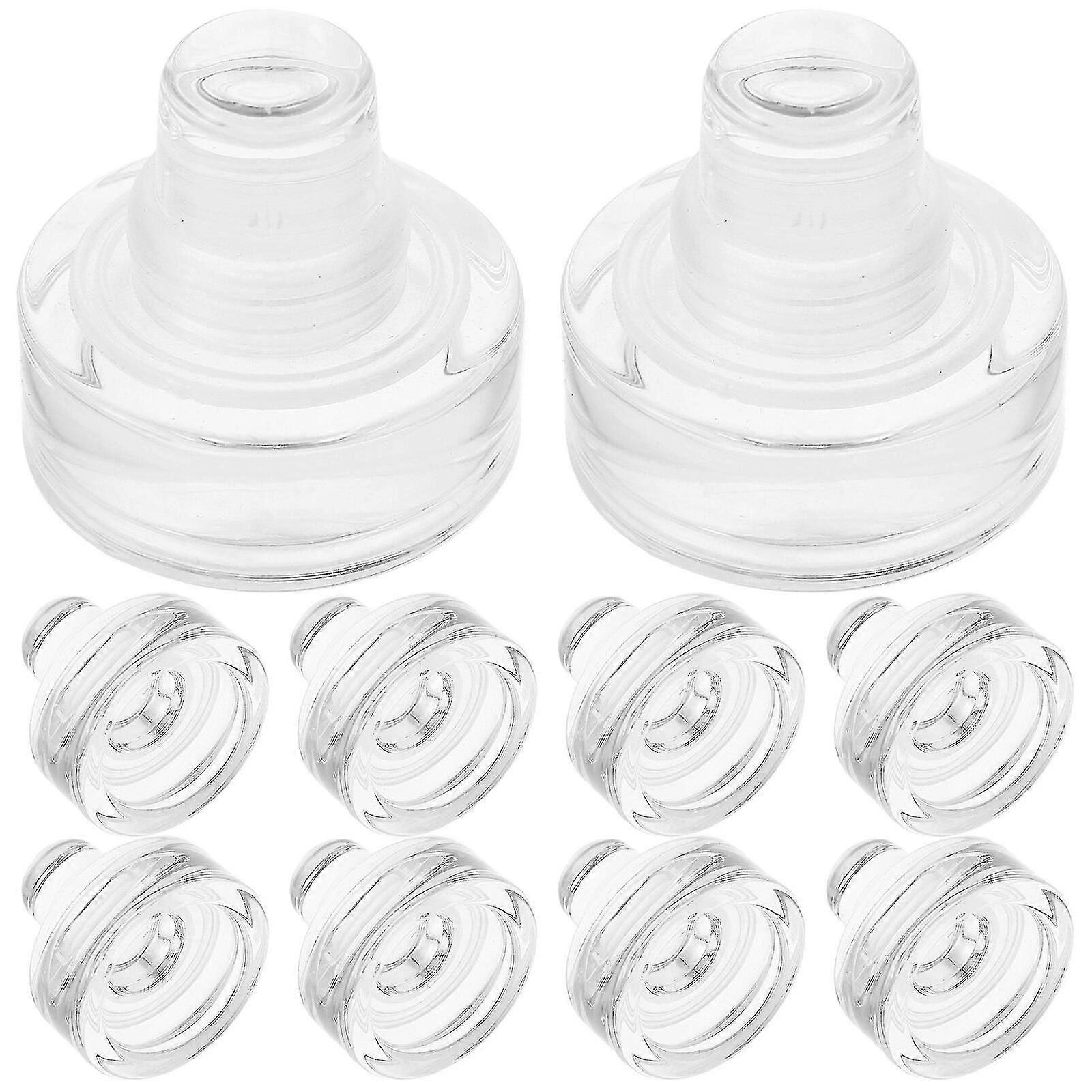 10pcs T字型ガラスストッパーワインストッパーボトルガラスストッパー再利用可能なワインボトルストッパー