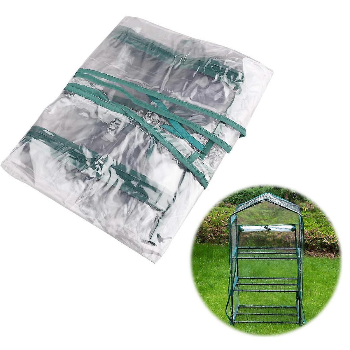 Mini balcony greenhouse, solid PVC, removable transparent waterproof fabric, without stand, (3 layers)