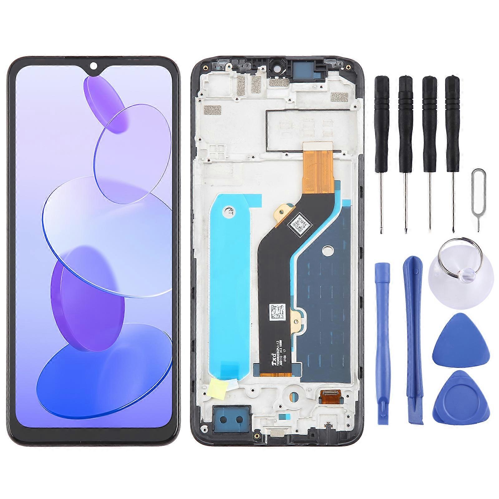 محول رقمي لشاشة LCD تجميع كامل مع إطار ل Infinix Smart 6 Plus