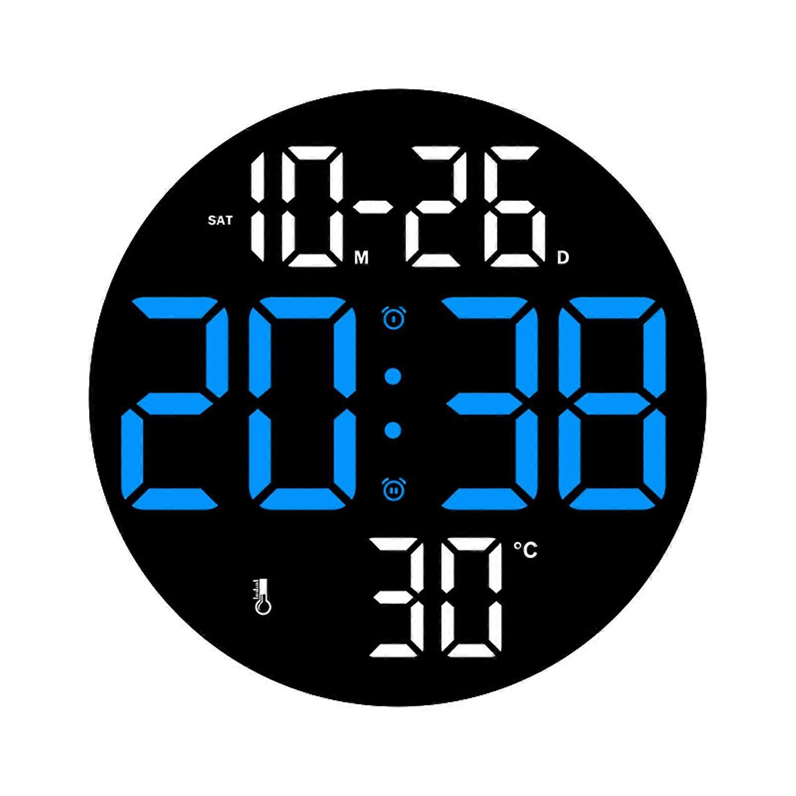 Dijital Elektronik Saat Yatak Odası LED Saat Modern Yaşam Alanı Mavi için Katı Pratik Oda Duvar Saati