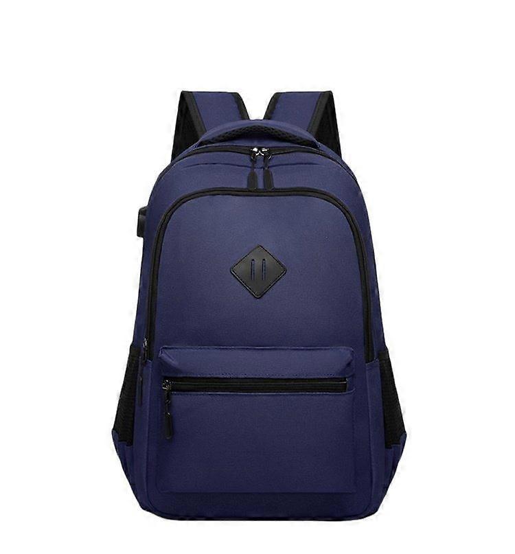 Backpack, side pockets, padded shoulder straps, with USB plug,blue