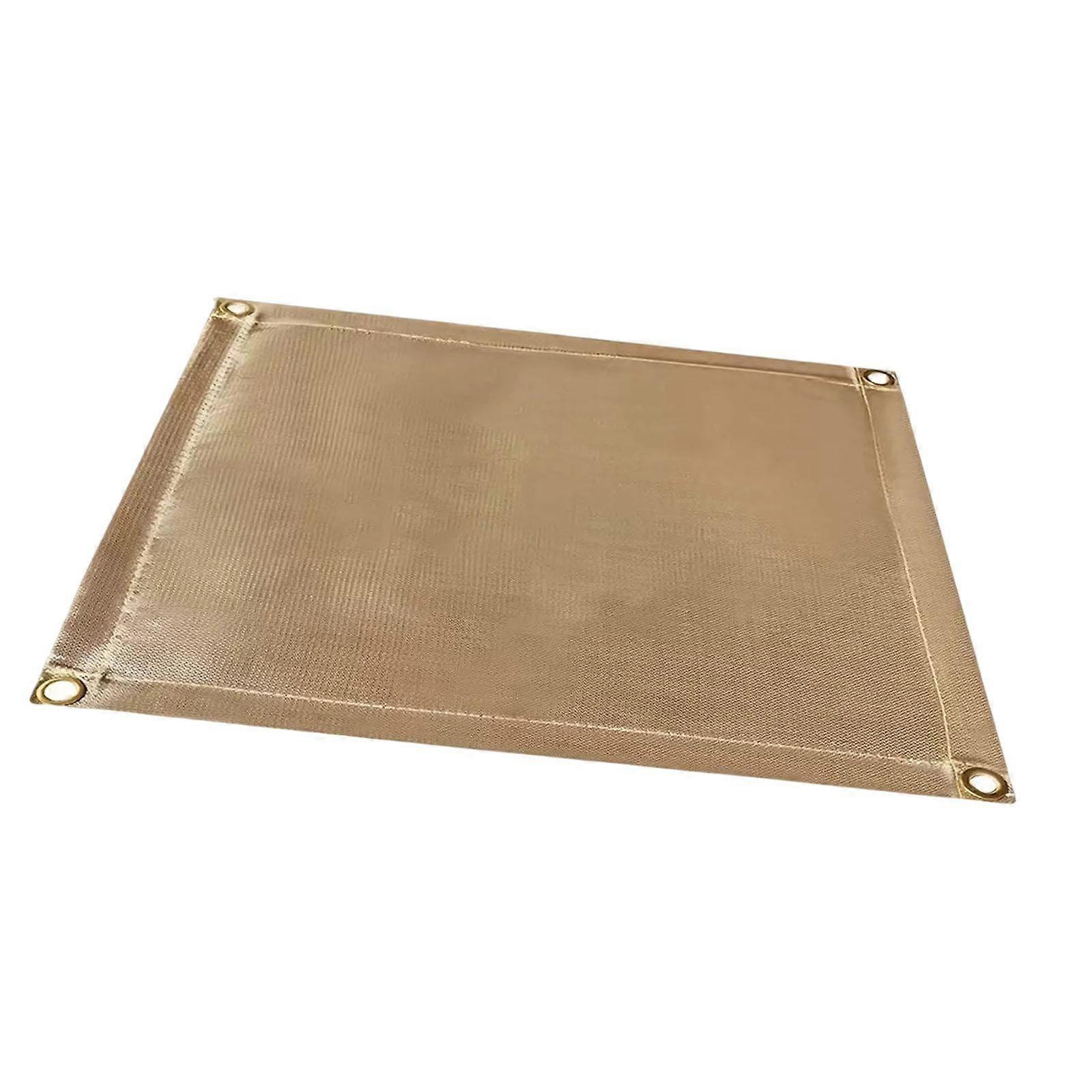 Camping Fire Pit Mat Outdoor Fireproof Blanket Portable Folding Protector