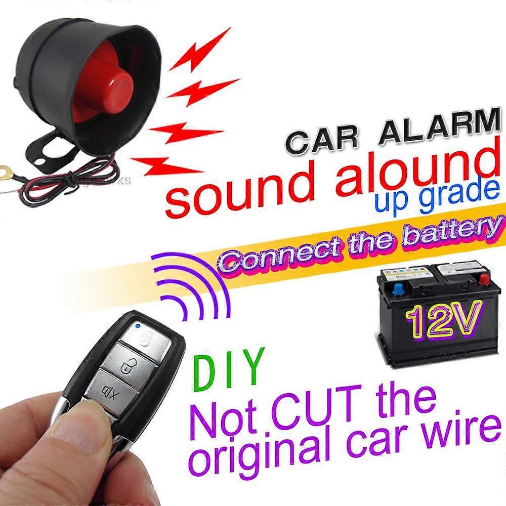 Universal Car Alarm Non-Destructive Installation 12Volt Automobile Protecting System Device 7-Levels