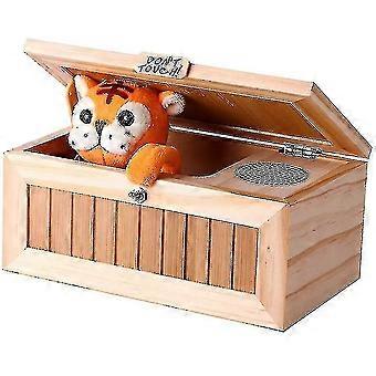 Houten nutteloze doos, Tiger Toy Gift met geluid