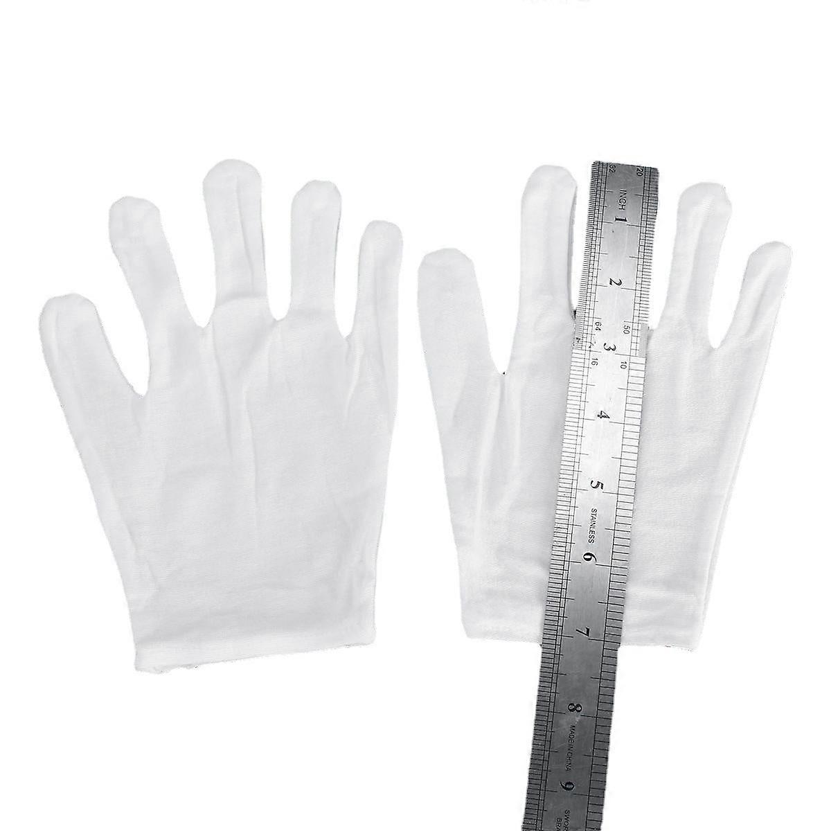 12 Pairs Non-slip Cooling Work Gloves For Workshop Labor - White