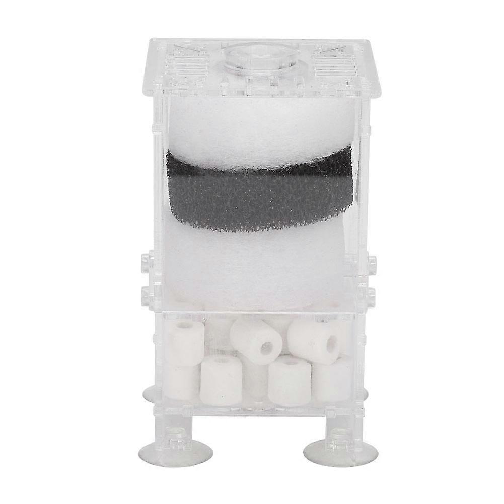 Aquarium Air Pump Pneumatic Biochemical Filter With Ceramic Ring For Mini Fish Tank
